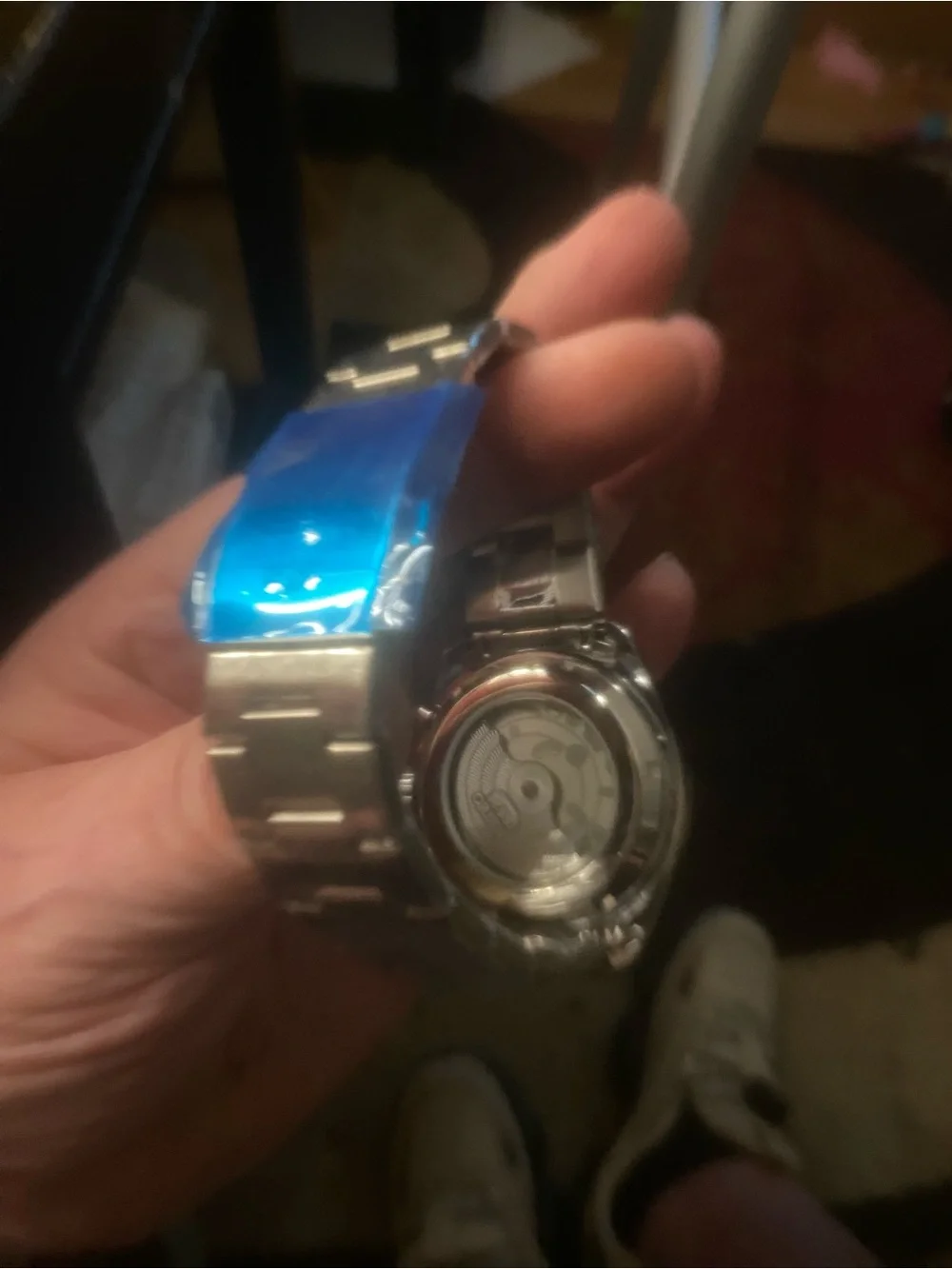 New Men’s Chronograph, Mechanical Stainless Steel Watch with Red Dial